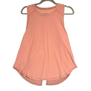 CRZ Yoga Sleeveless Top Mauve Women size 4/6 Small Sheer Athletic Hiking Workout